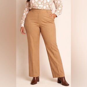 J CREW Kate Straight Leg Pant 4 Season Stretch Burnished Saddle Size 18